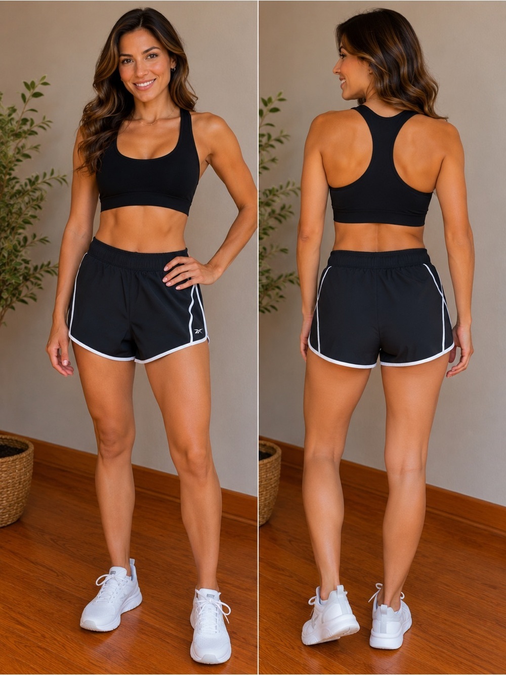 461. Reebok Black Running Shorts Athletic Activewear NWT Size L
